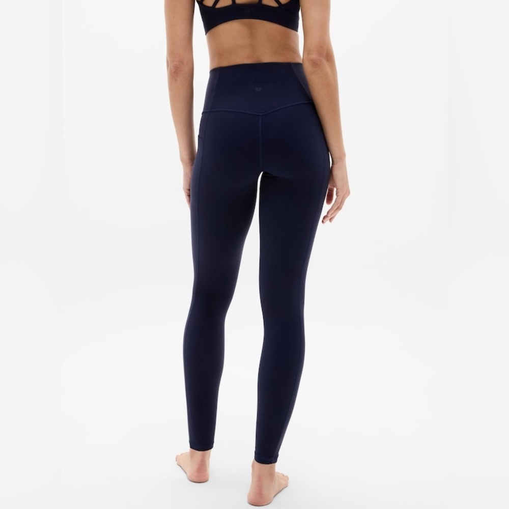 Athleta Navy Blue High-Waist Leggings - Picture 6 of 7
